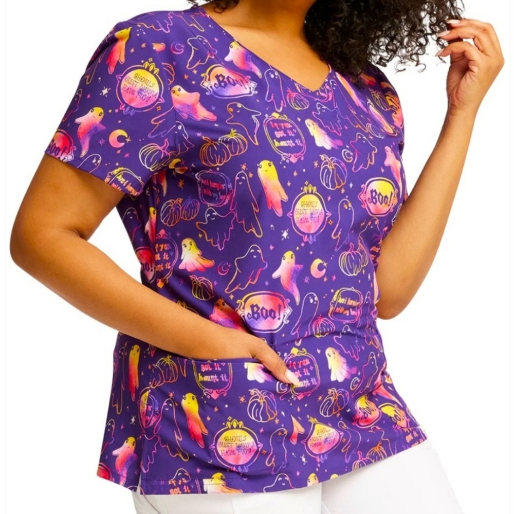 Dickies Halloween Scrub Top - Plus